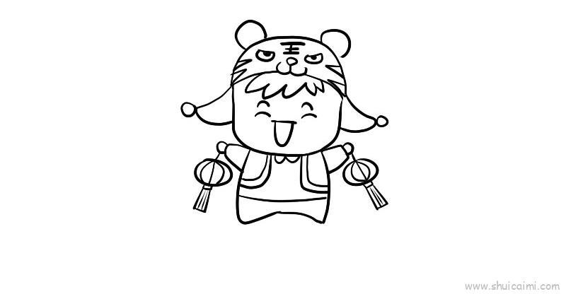 过年人物儿童画怎么画 过年人物简笔画顺序