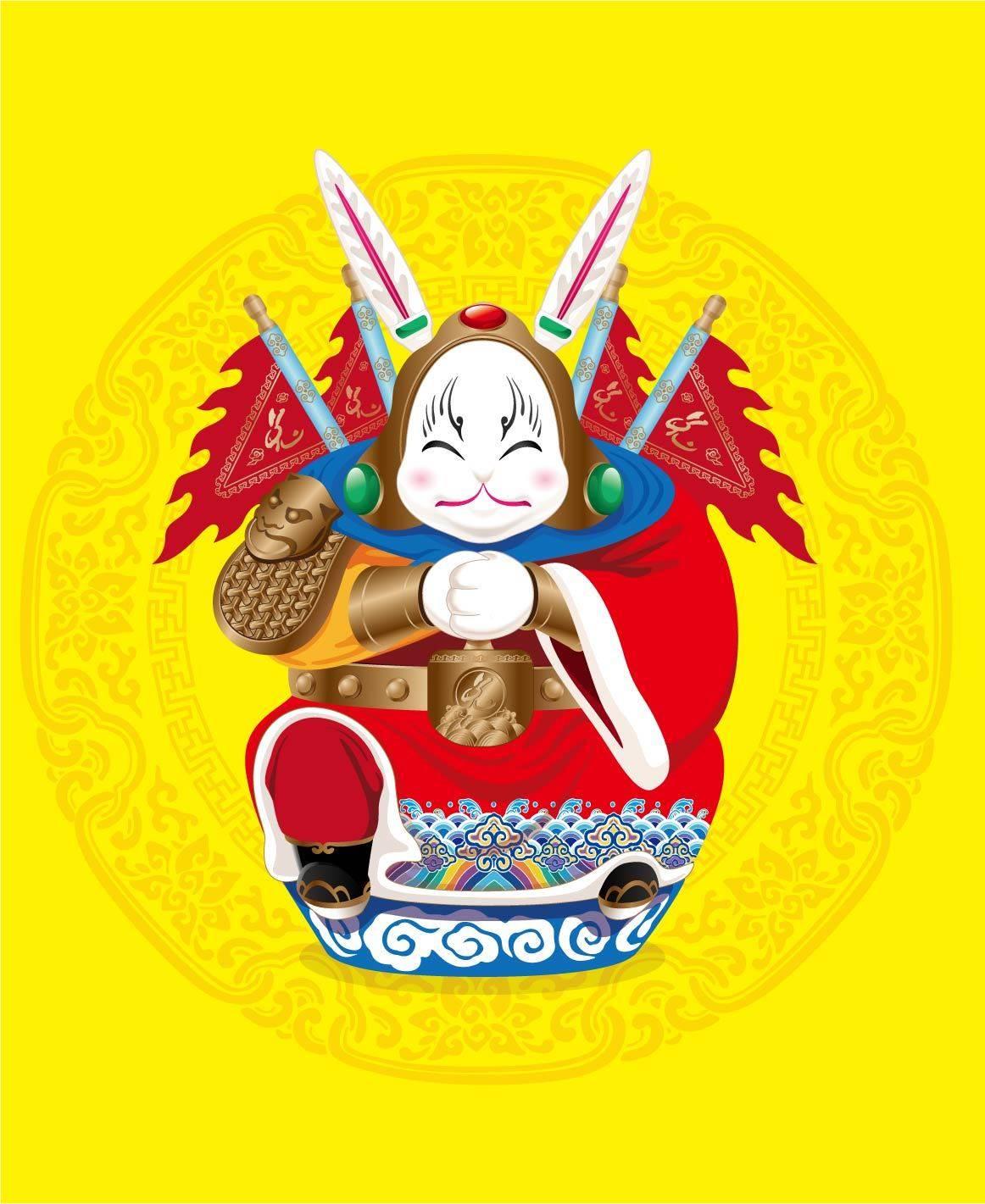 兔子财神爷简笔画 兔子财神爷简笔画图片大全