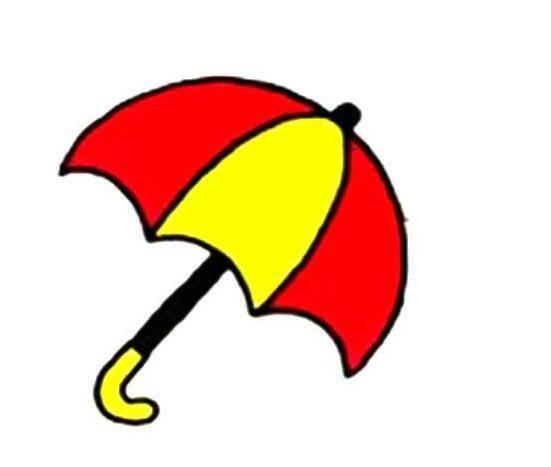 伞简笔画 伞简笔画彩色