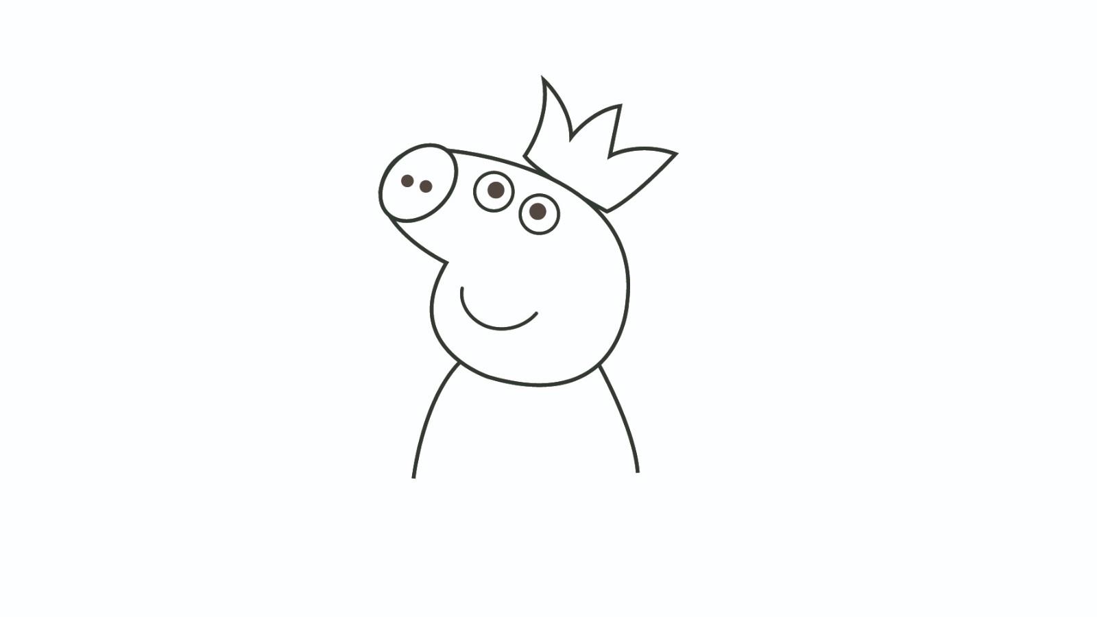 佩奇简笔画怎么画 佩奇简笔画图片大全