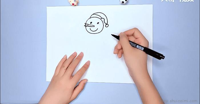 堆雪人儿童画怎么画 堆雪人简笔画步骤