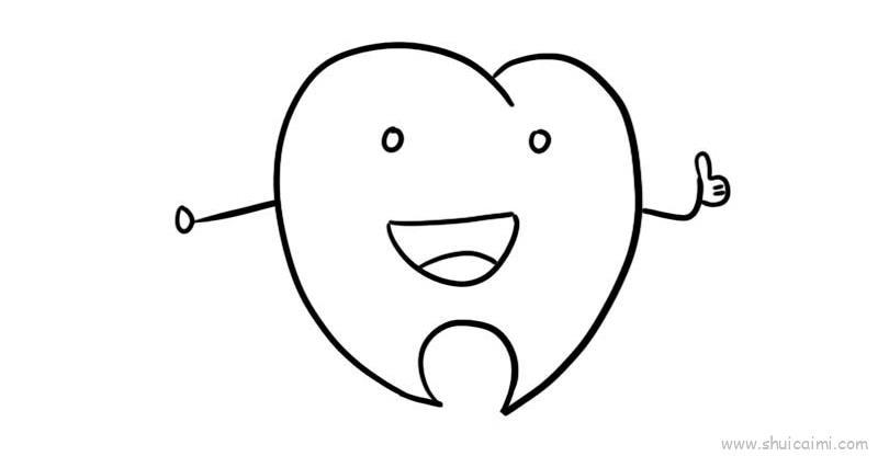 牙齿儿童画怎么画 牙齿简笔画简单又好看