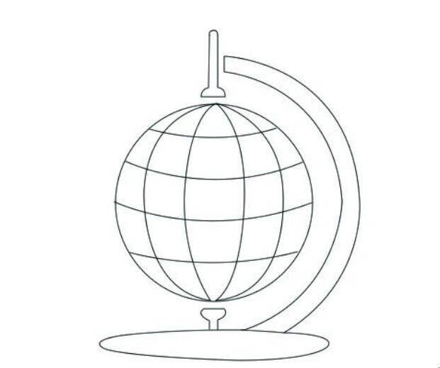 地球仪简笔画 地球仪简笔画图片
