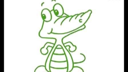 小鳄鱼简笔画 可爱的小鳄鱼简笔画