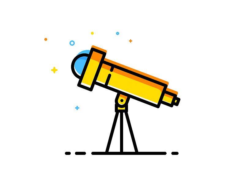 望远镜简笔画 望远镜简笔画彩色