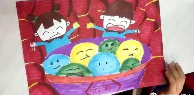 元宵节的画画简单漂亮 元宵节画画作品图片