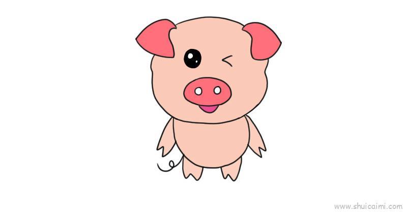 小猪儿童画怎么画 小猪简笔画步骤