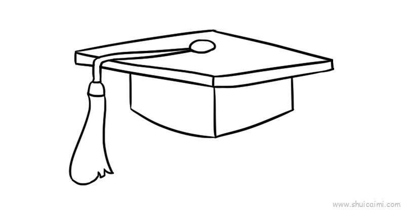 学士帽儿童画怎么画 学士帽简笔画顺序