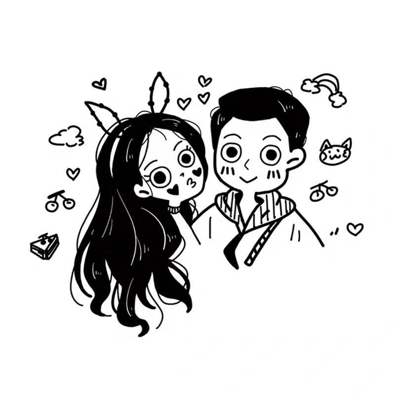 线条简笔画 线条简笔画直线曲线