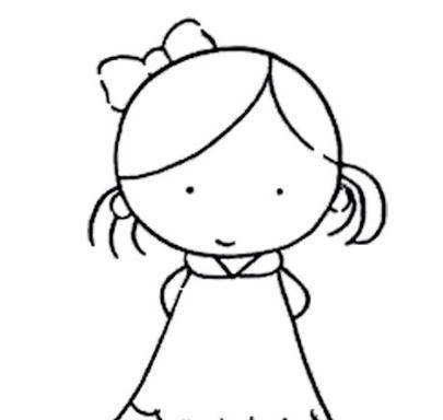 小女孩简笔画 小女孩简笔画漂亮可爱