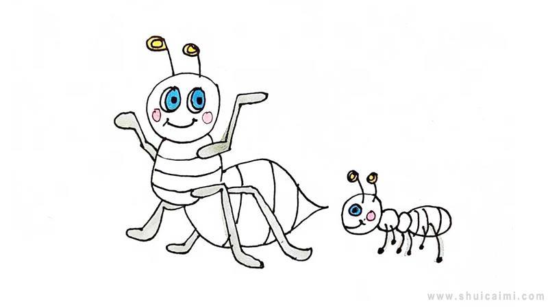 蚂蚁搬家简笔画怎么画 蚂蚁搬家简笔画画法