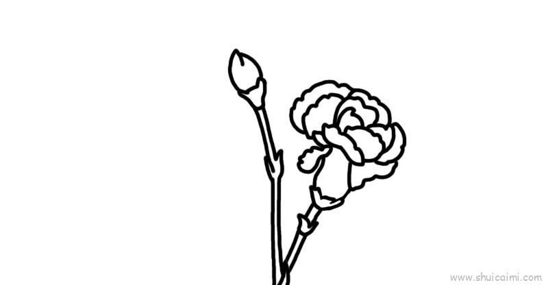 康乃馨儿童画怎么画 康乃馨简笔画画法