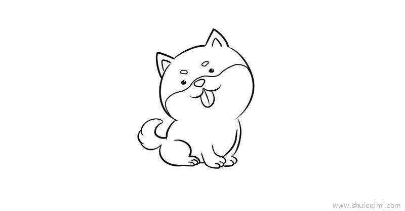 柴犬q版儿童画怎么画 柴犬q版简笔画简单