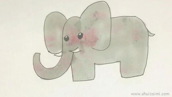 大象儿童画怎么画 大象简笔画好看