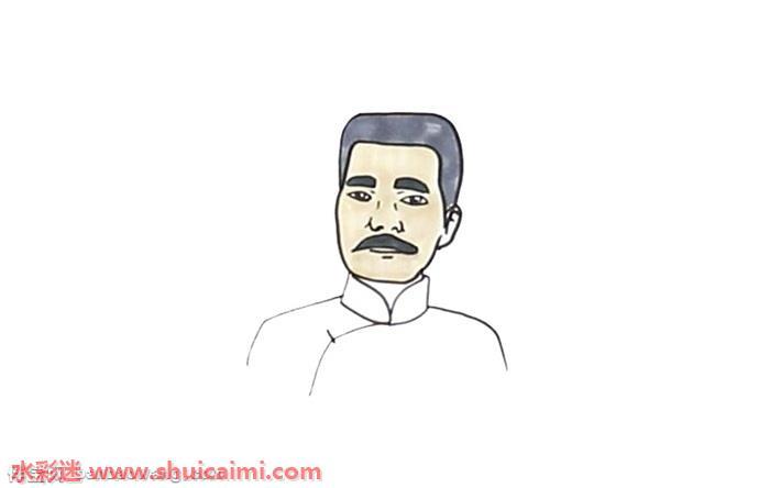 鲁迅先生头像怎么画 鲁迅先生头像简笔画步骤