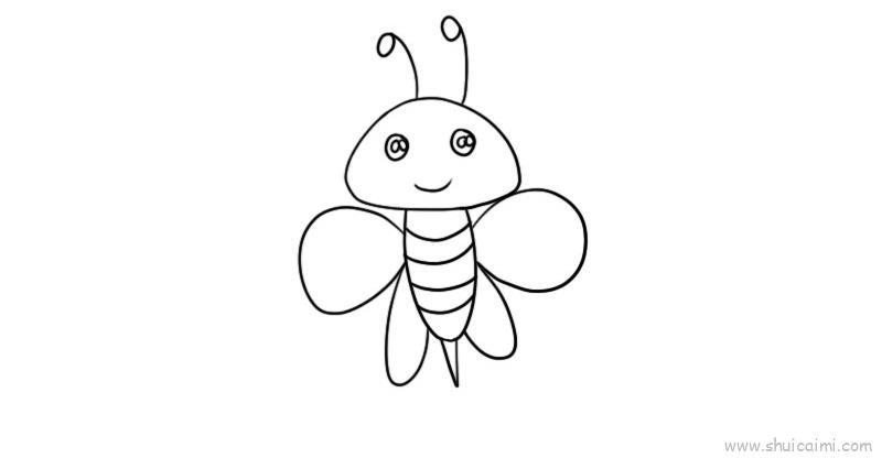 可爱小蜜蜂儿童画怎么画 可爱小蜜蜂简笔画图片大全