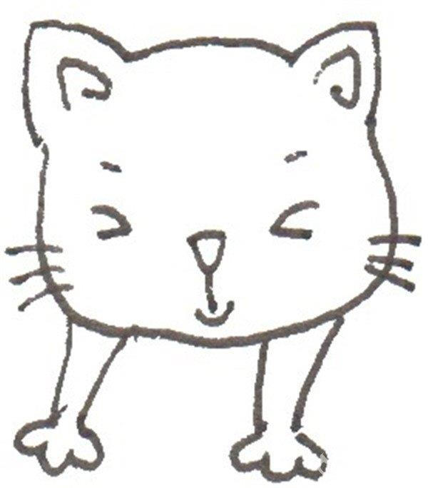 猫咪和线团的简笔画怎么画 猫咪和线团的简笔画好看