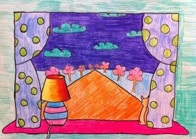 儿童画窗外风景简笔画 儿童画窗外风景简笔画大全