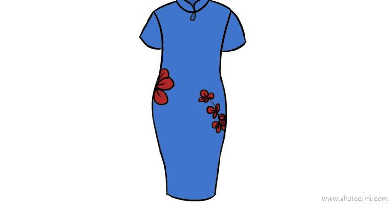旗袍儿童画怎么画 旗袍简笔画图片大全