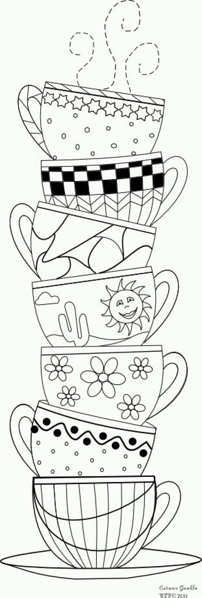 茶杯简笔画 中式茶杯简笔画