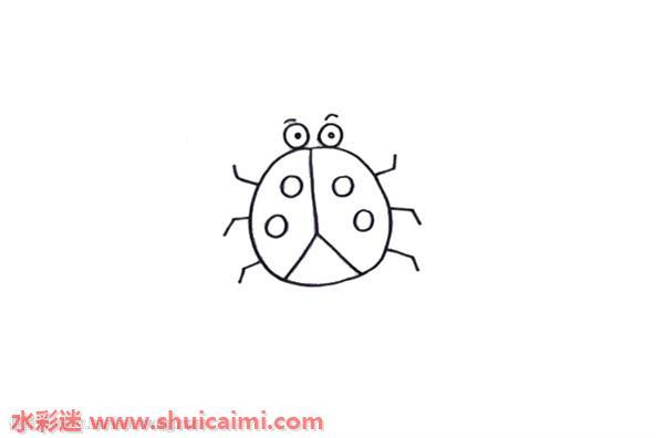 用数字画七星瓢虫怎么画 七星瓢虫简笔画图片彩色