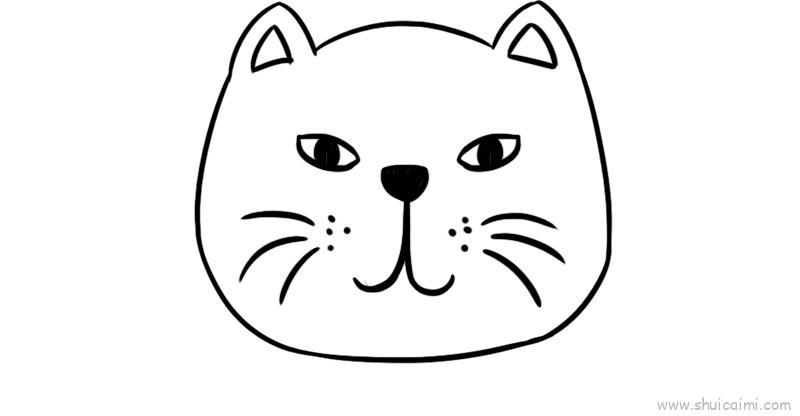 猫头儿童画怎么画 猫头简笔画简单