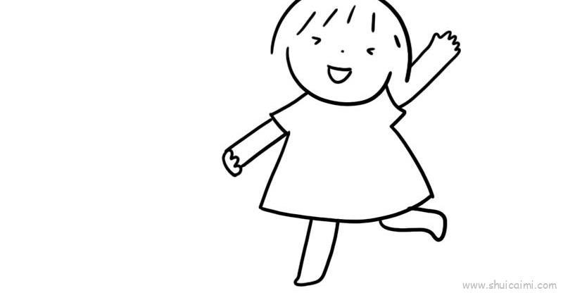 遛狗儿童画怎么画 遛狗简笔画图片大全