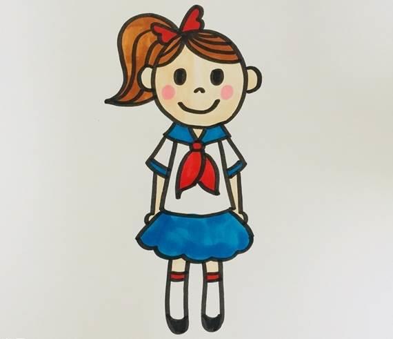 小学生人物简笔画图片大全 小学生人物简笔画图片大全彩色