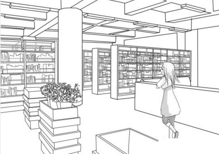 图书馆简笔画 图书馆简笔画儿童画