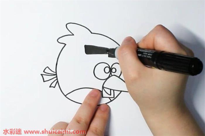 愤怒小鸟怎么画 愤怒小鸟简笔画图片