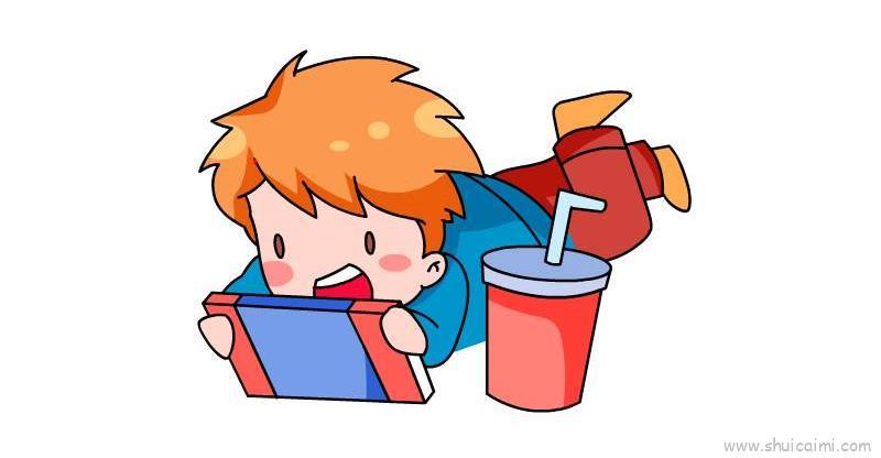 宅在家儿童画怎么画 宅在家简笔画步骤