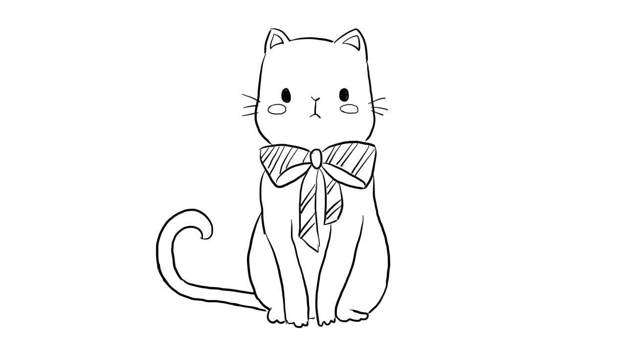 小猫咪简笔画 小猫咪简笔画图片大全