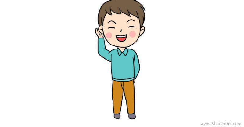 自画像男生儿童画怎么画 自画像男生简笔画画法