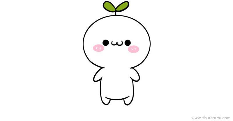 长草颜团子儿童画怎么画 长草颜团子简笔画好看