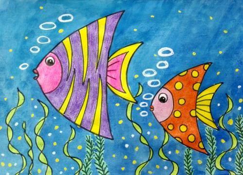 海底简笔画图片大全 海底世界简笔画图片大全