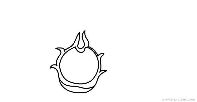 火龙果儿童画怎么画 火龙果简笔画步骤