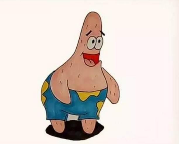 派大星简笔画图片大全 派大星简笔画图片大全可爱带颜色