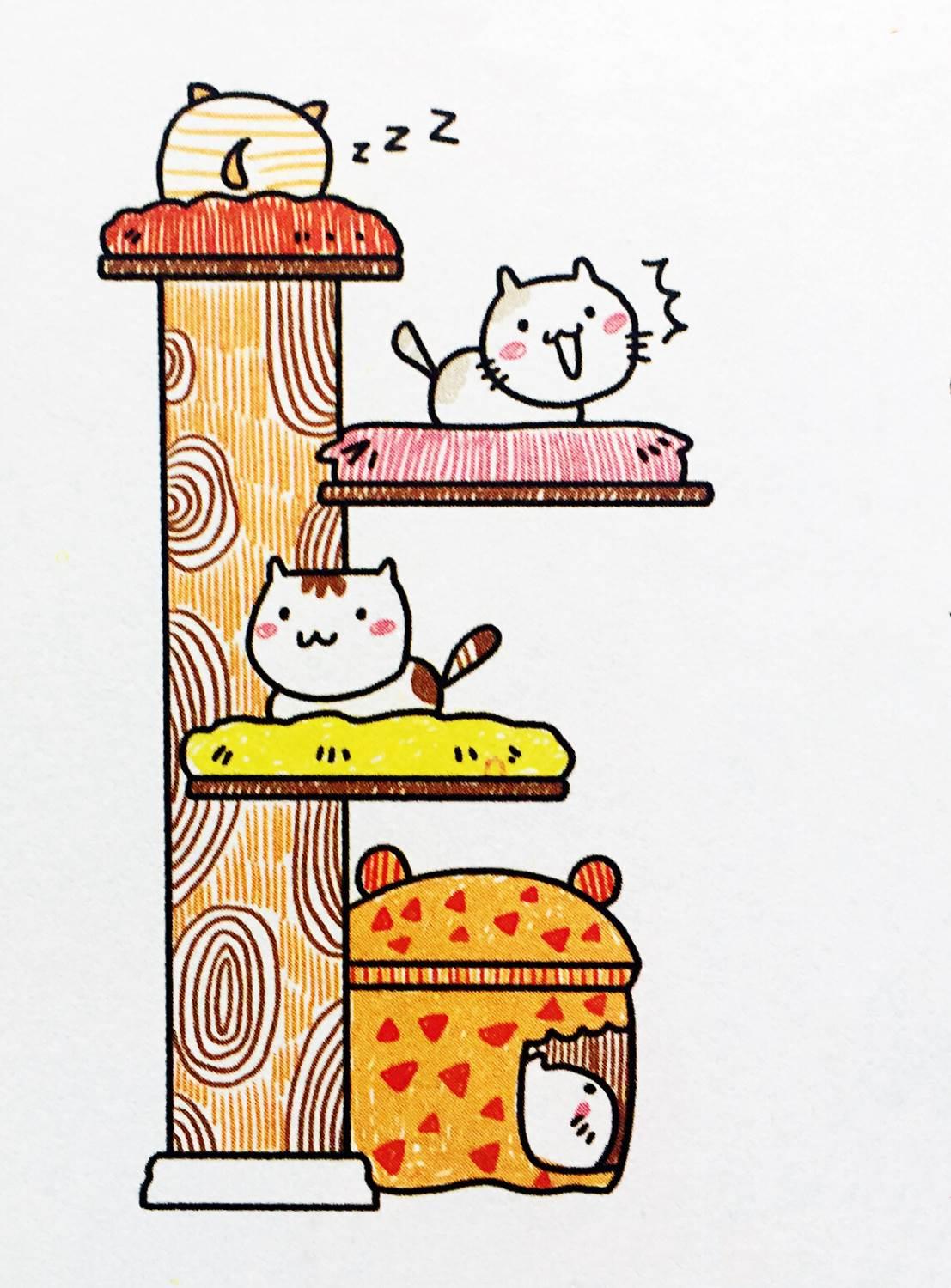 简笔画猫 简笔画猫的画法最简单
