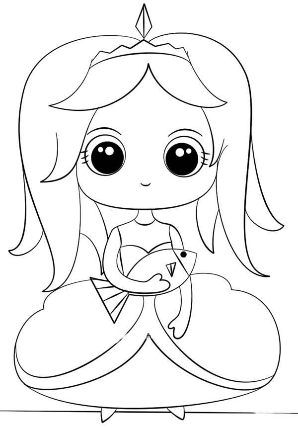 公主简笔画简单又漂亮 公主简笔画