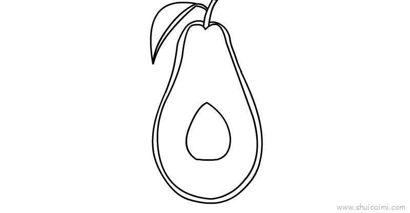 牛油果儿童画怎么画 牛油果简笔画图片