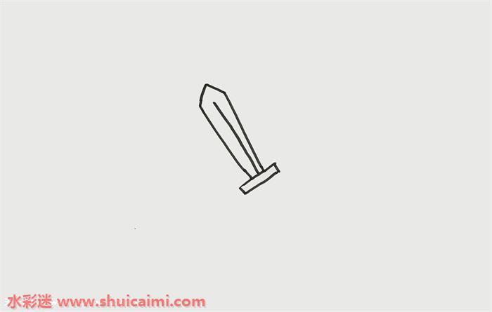 一柄剑怎么画?图解剑简笔画教程