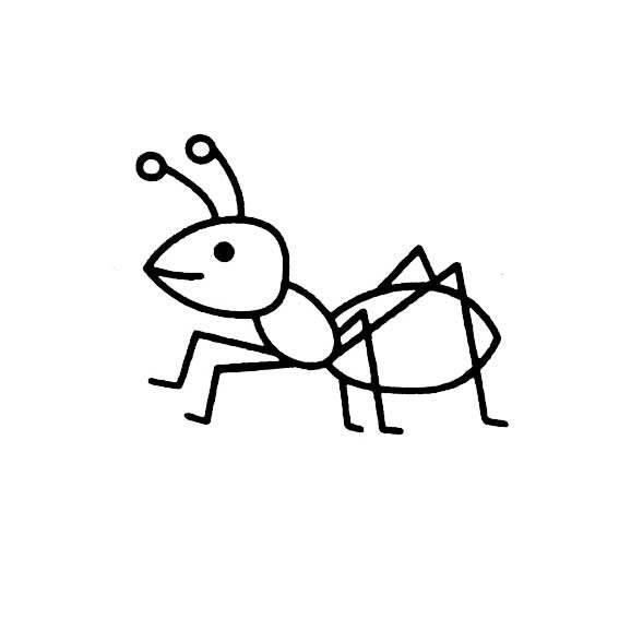 蚂蚁的简笔画图片大全大图 蚂蚁的简笔画图片大全大图可爱