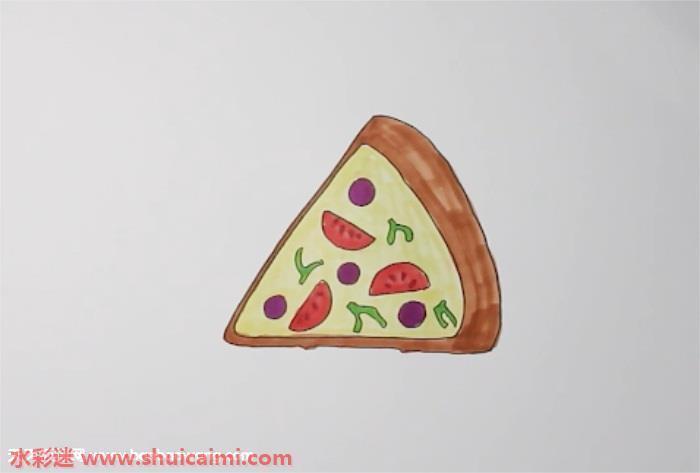 披萨怎么画 披萨简笔画漂亮卡通