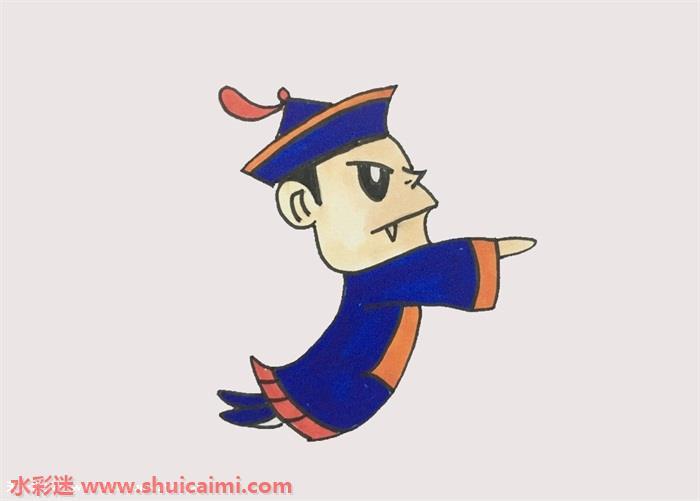 经典搞笑的僵尸简笔画步骤图大全