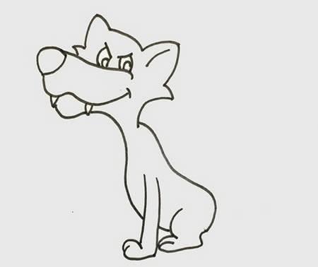 大灰狼简笔画图片大全 大灰狼简笔画图片大全可爱