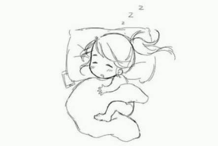 起床简笔画 起床简笔画图片女孩