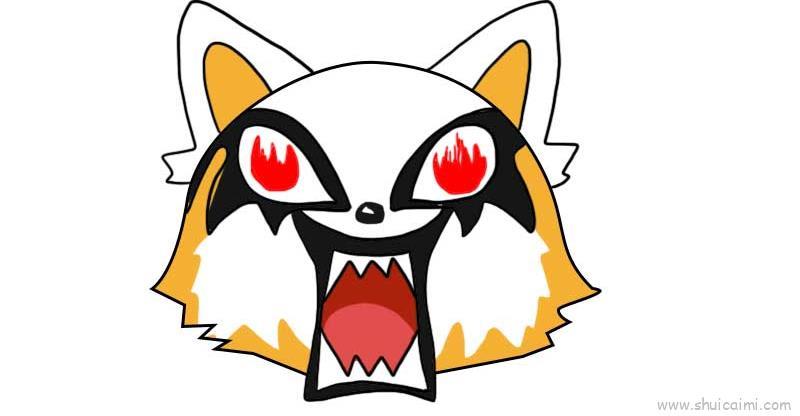 狼头儿童画怎么画 狼头简笔画步骤