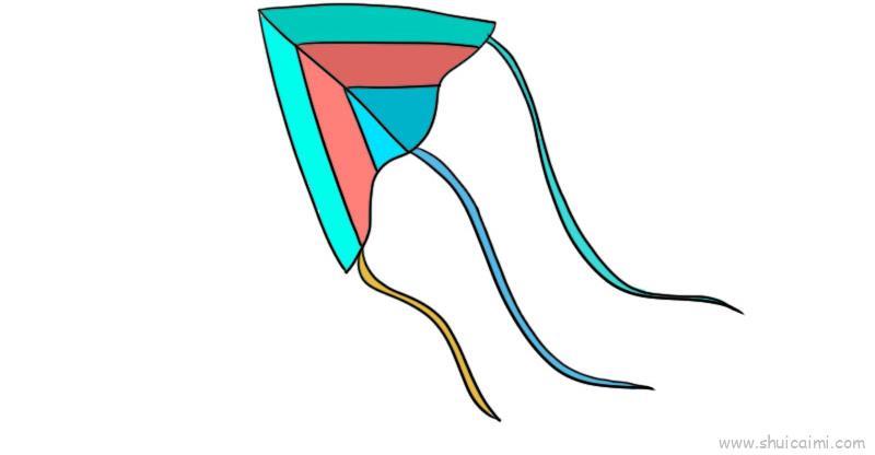 风筝儿童画怎么画 风筝简笔画简单又好看