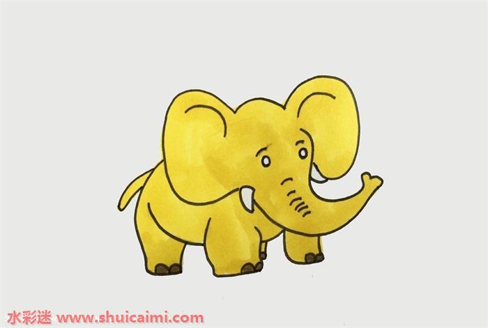 大象怎么画 大象简笔画画法