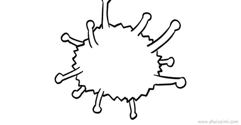 新型冠状病毒儿童画怎么画 新型冠状病毒简笔画图片大全